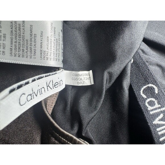 Calvin Klein One Piece Swimsuit Brown Shimmer One Strap Size 4 - Picture 8 of 9